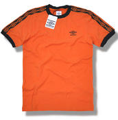 View Item Umbro Classics Diamond Icons Ringer T Shirt Orange